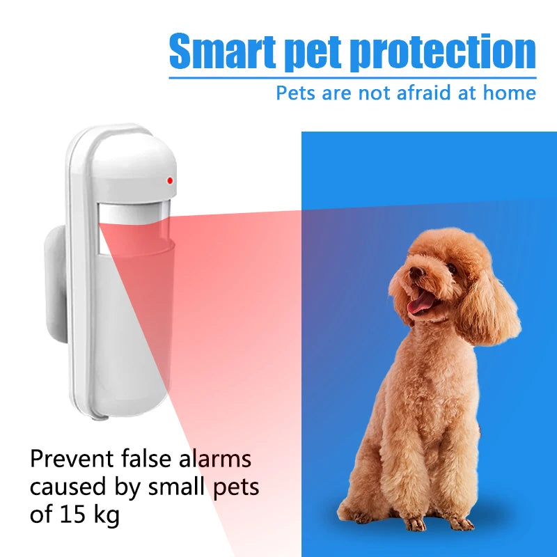 Auto Pet-proof PIR Infrared Motion Sensor 433Mhz Alarm Detector With Flash Led Light for Smart Home Security Alarm System