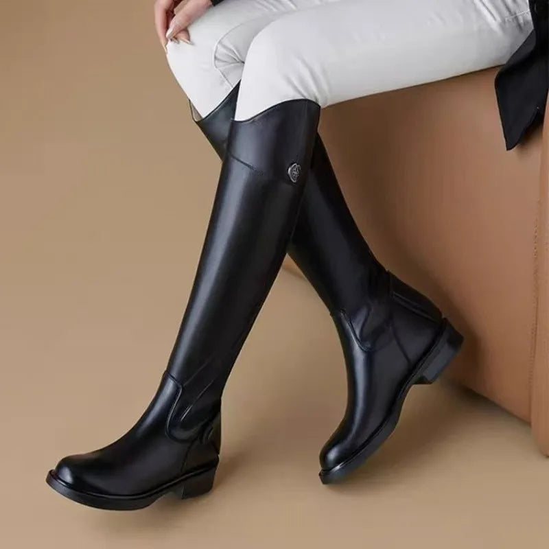 Womens Equestrian Supplies Long Boots Trend Equestrian Boots Riding Equipment Non-Slip Ultra Footwear Resistant Horse Rider Shoe