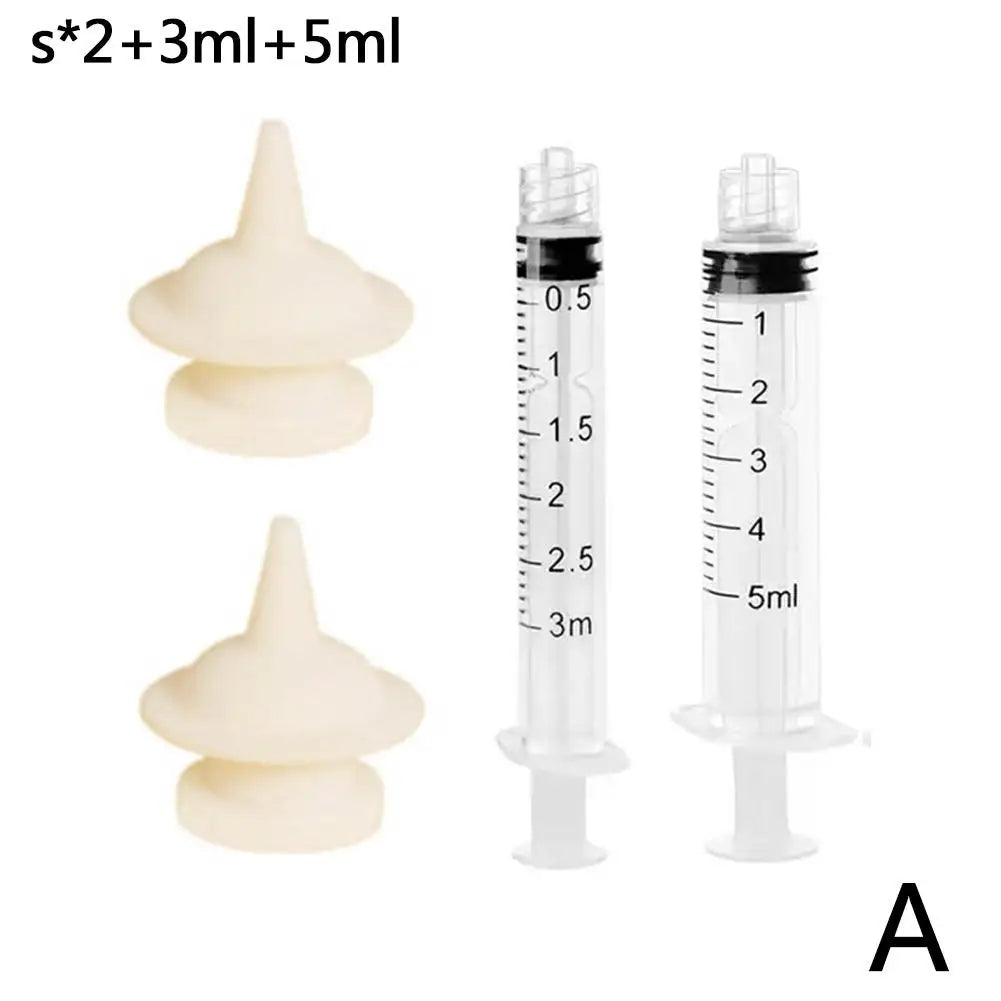 Pets Feeder Supplies Detachable Needle Tube Food Grade Soft Silicone Dogs Cats Feeding Device Newborn Pets Pacifier Syringe Set
