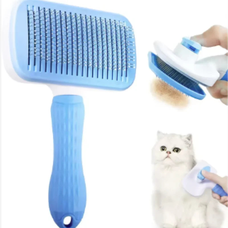 Pet Dog Brush Cat Comb Self Cleaning Pet Hair Remover For Dogs Cats Grooming Tools Pets Dematting Comb Pet Grooming Accessories