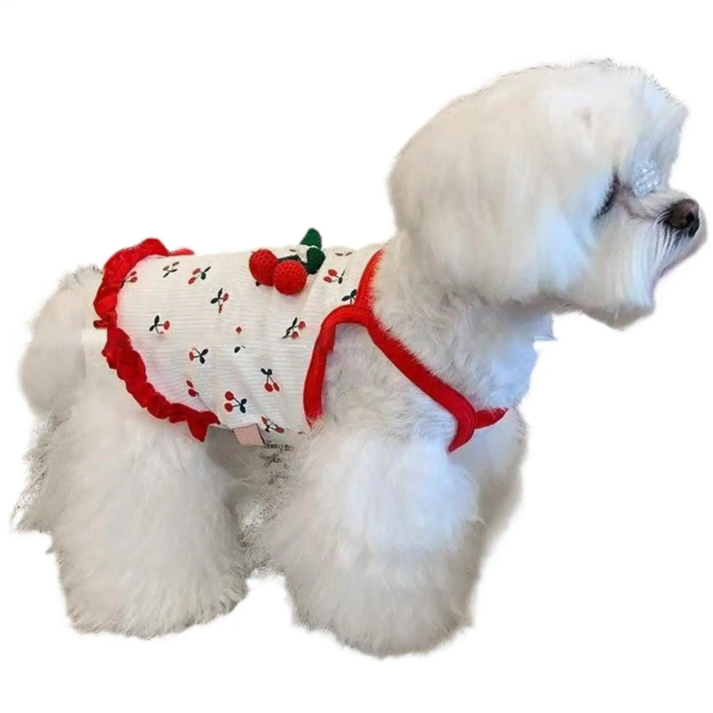 pet Vest Cat Clothing Cute Dog Clothing for Small Dog Cherry Dog Vest Summer Breathable Vest Breathable Soft Pet Clothes