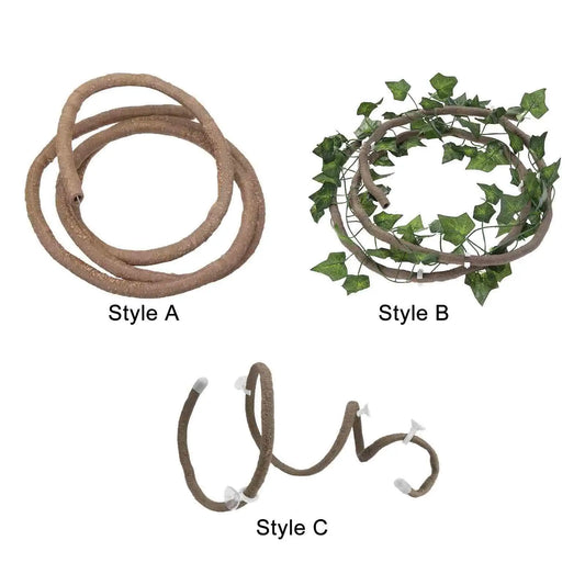 Reptile Vines for Terrarium Decor Fake Plants Reptile Terrarium Decor for Chameleon Snake Leopard Gecko Bearded Dragon