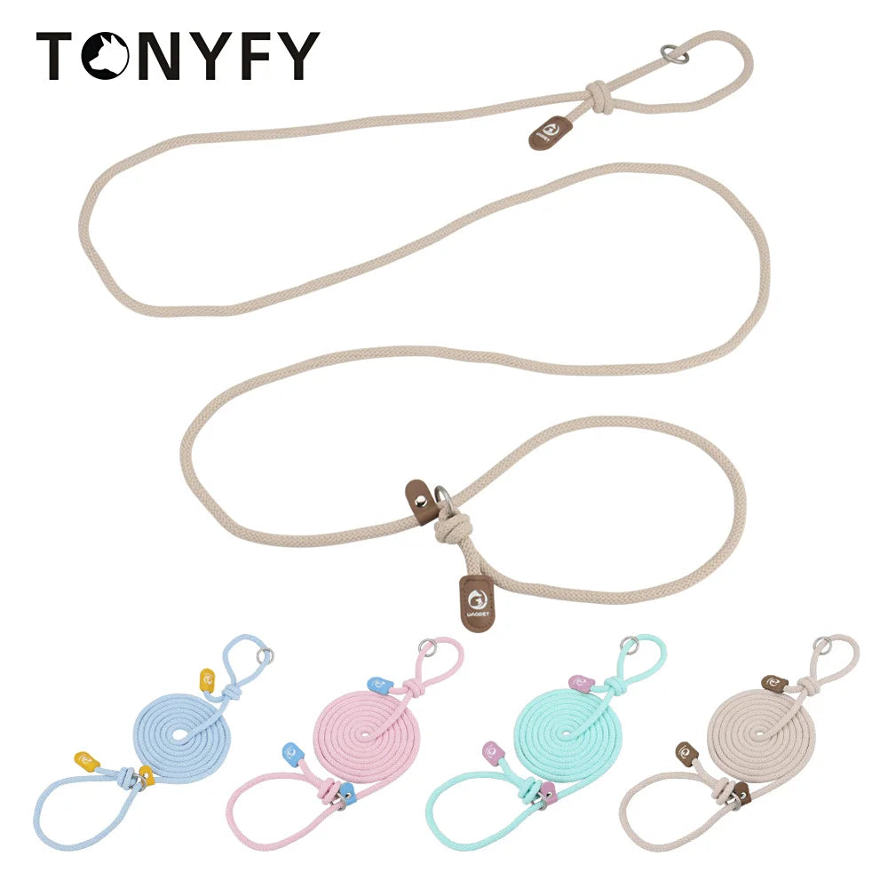 Slip Lead Dog Leash,adjustable Slip Rope,Puppy Training Walking Controlling Lead,Slip Collar Pet Leashes for Small, Medium Dogs