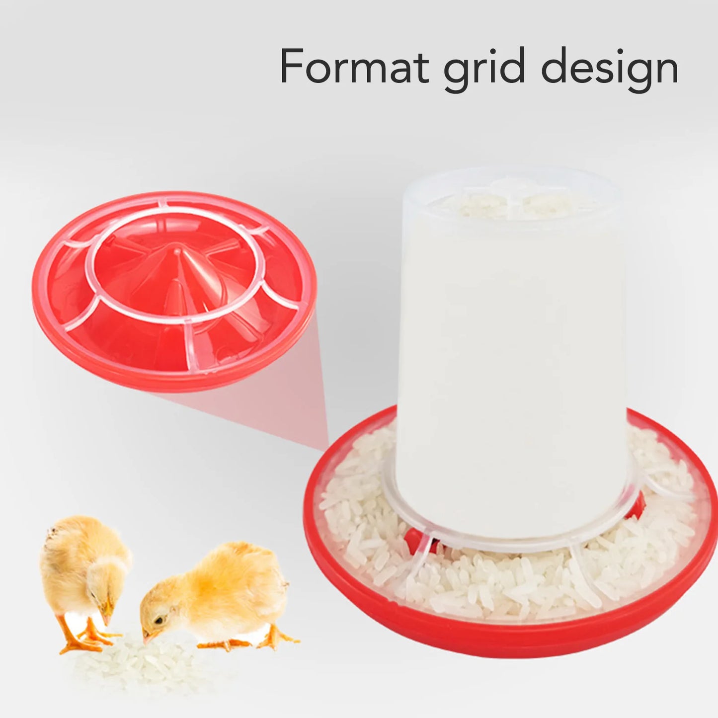 Poultry Feeder Chick Feeder and Waterer Kit Rotary Sleeve Design Automatic Feeding and Watering Poultry Feeder and Waterer Combo