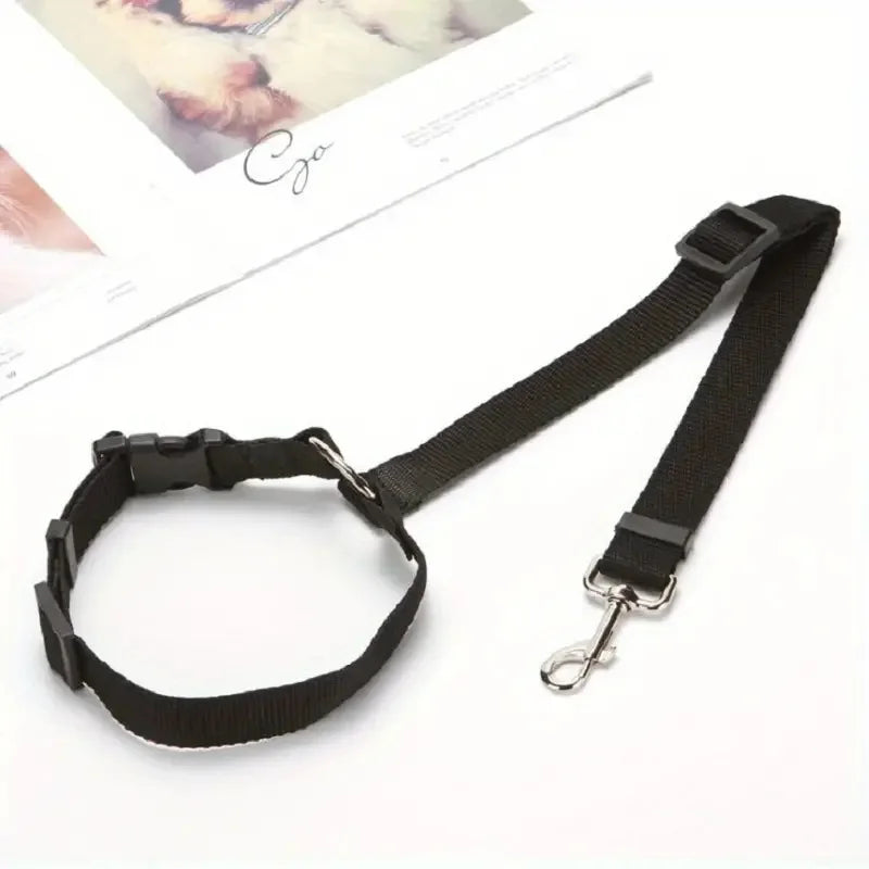 1PC Adjustable Pet Dog And Cat Seat Belt Safety Rope Car Headrest Restraint for Small Dogs Car Seat Belt Accessories