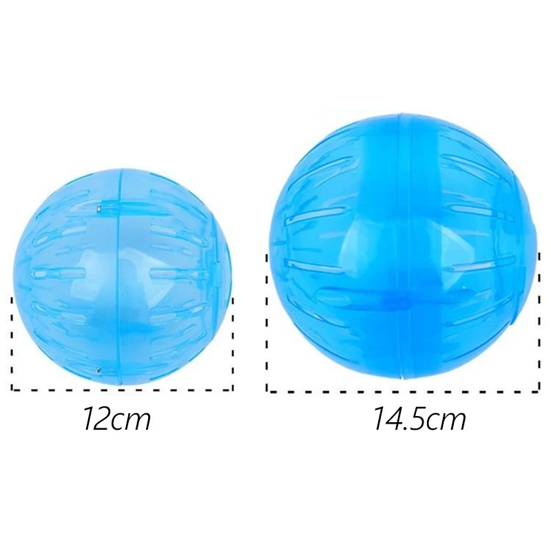Funny Hamster Toys Spherical Translucent Treadmill for Rats Hamsters Pet Running Toy Durable Plastic Ball Diameter 10-14.5 CM