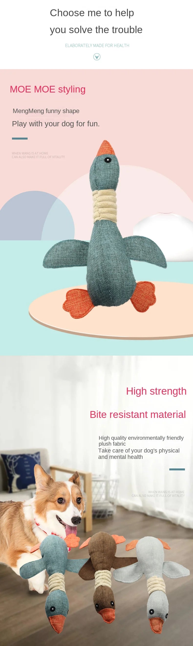 Wild Goose Plush Pet Toy