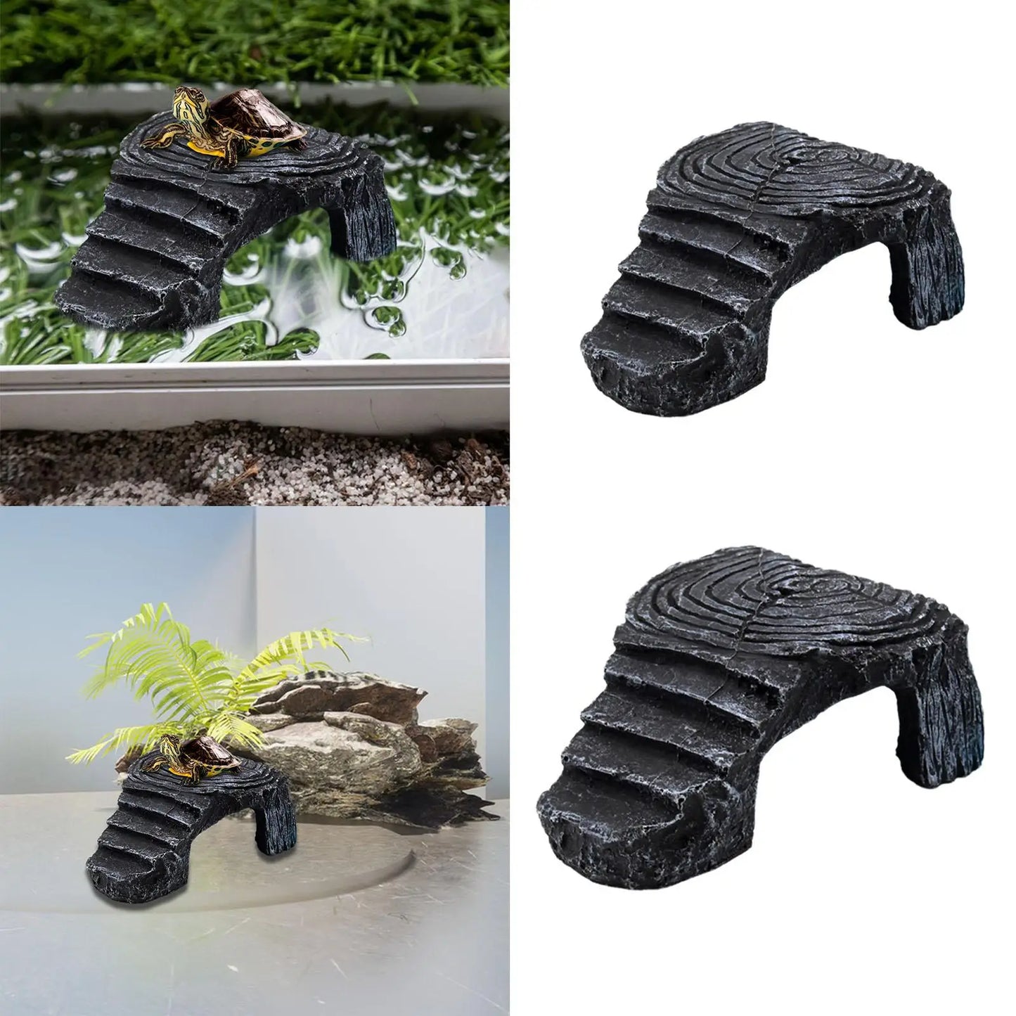 Turtle Resting Basking Platform Hide Out Reptile Tank Ladder for Frog Small Reptiles Semi Aquatic Animals Tortoises Terrapin
