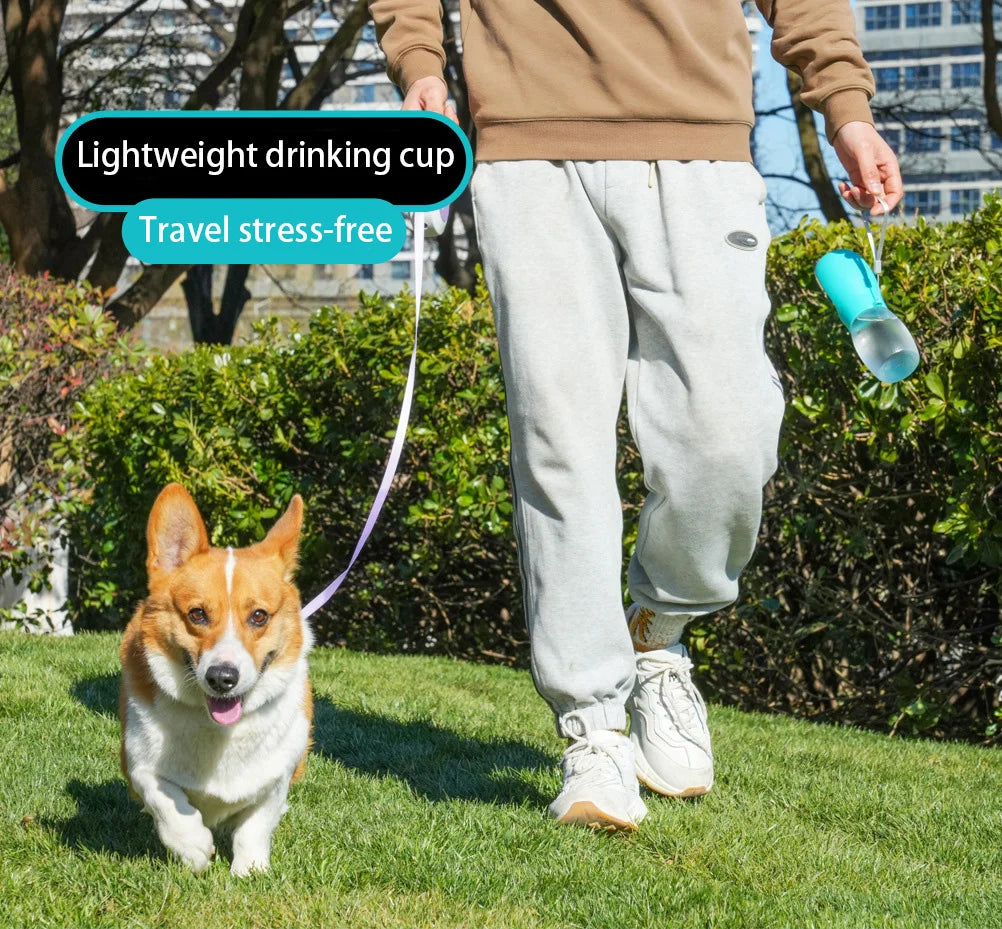 Portable Pet Water Cup 300ML Cat Dog Water Feeding Kettle Leakproof Water Dispenser for Outdoor Travel Small Large Pet Supplies
