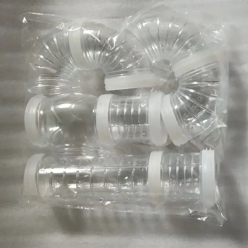 PetPlay DIY Hamster Tunnel Maze Set - Customizable Exterior Tubes, Transparent Design For Explorative Play