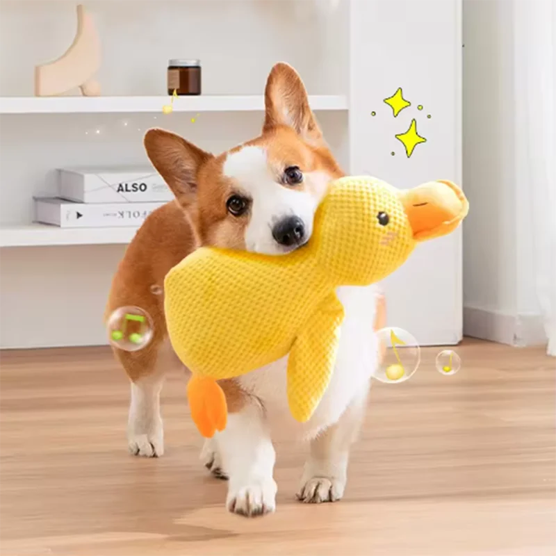 Plush Stomping Duck Dog Toy