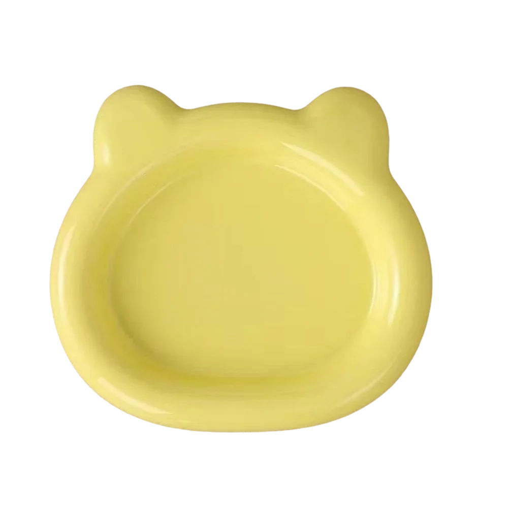 Durable Plastic PP Cat Bowls Cute Ins Kitten Bowl Little Bear Pet Supplies for Puppy Cat Home & Garden