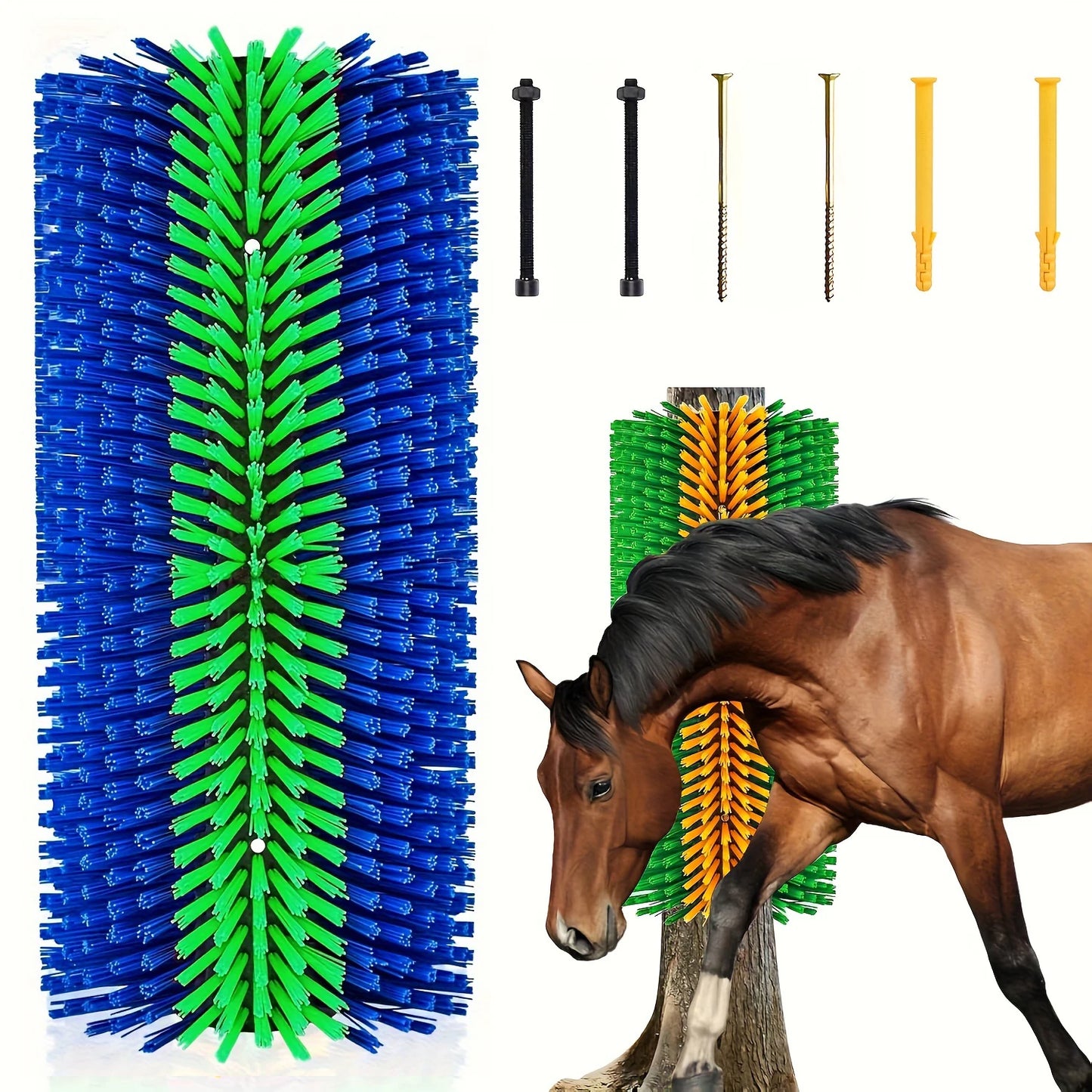 Cow Body Brush, Horse Body Brush, Livestock Cleaning Brush, Half Side Scratching Tool, Cow Brush