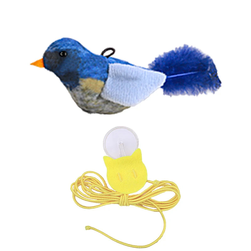 Plush simulated call bird cat toy cat self-sexual sound toy bird teasing cat sticks to resist biting pet toy