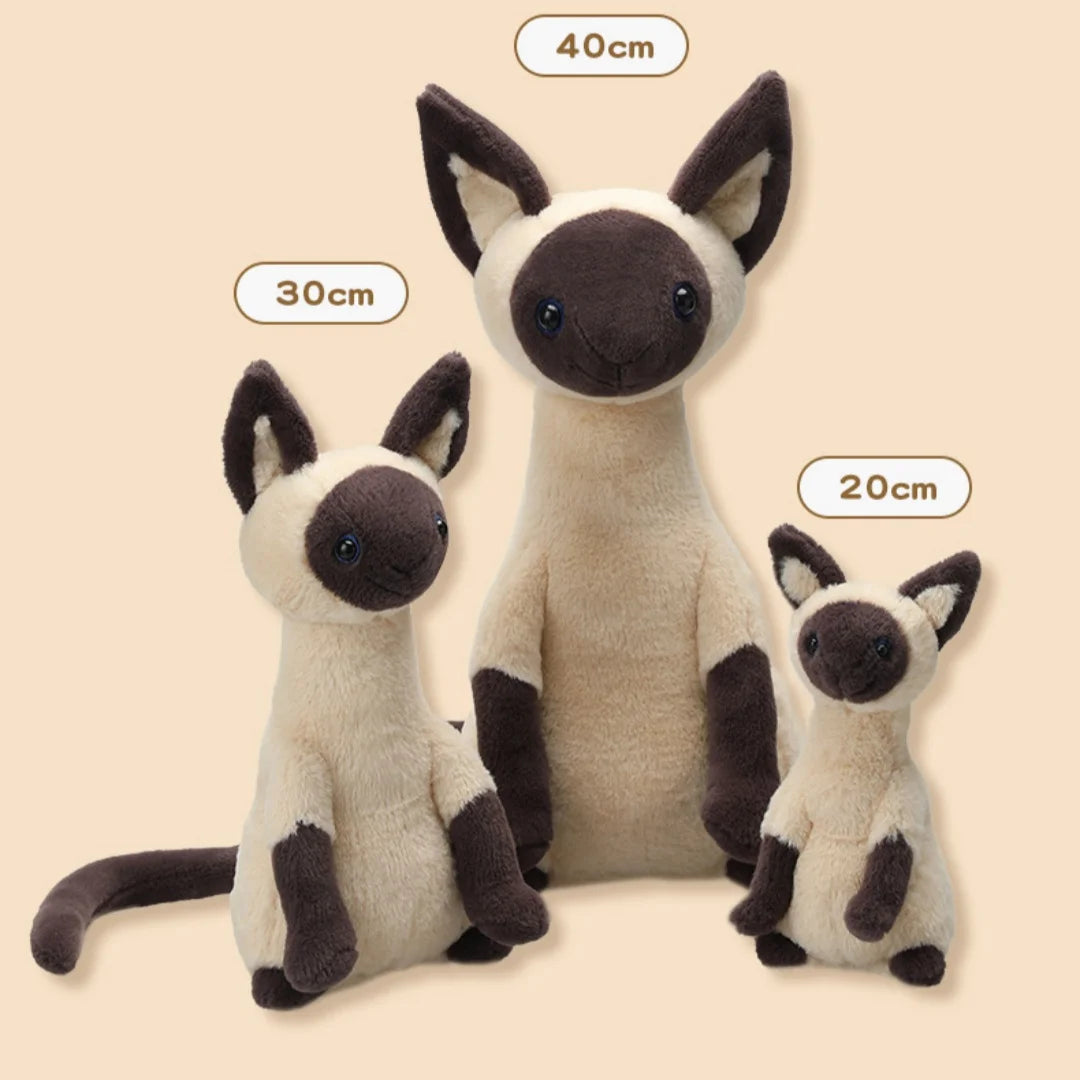 20cm/30cm/40cm Kawaii Cat Doll Siamese Cat Cute Plush Toy Atuffed Animal Pet Cat lover Birthday Gifts Toys for Kids Home Decor