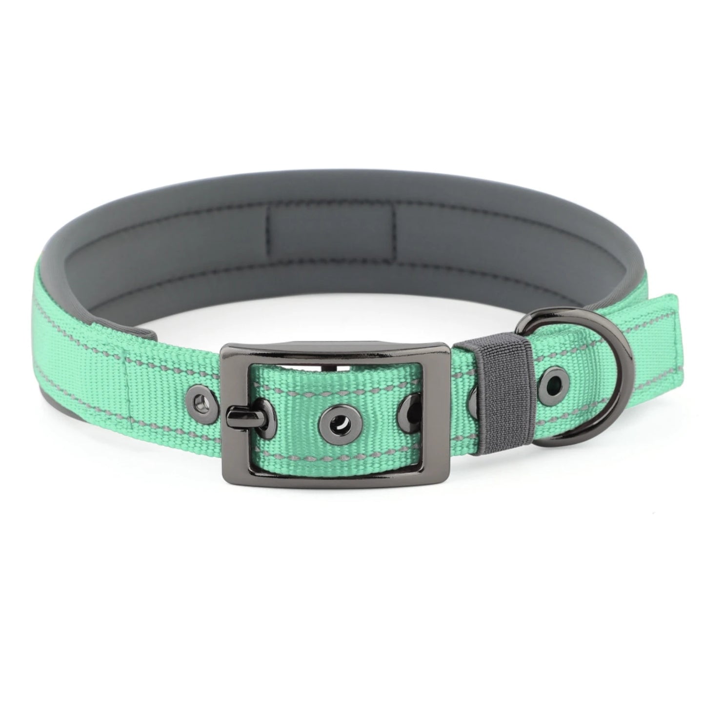 Dog Collar for Large Dogs Neoprene Padded and Adjustable Reflective Wide Heavy Duty Pet Collars with Durable Metal Belt Buckle