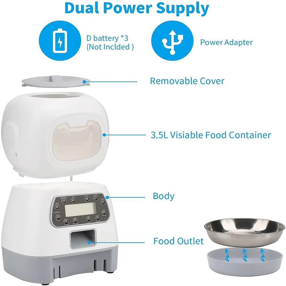 PetTech Smart Automatic Pet Feeder and Water Fountain