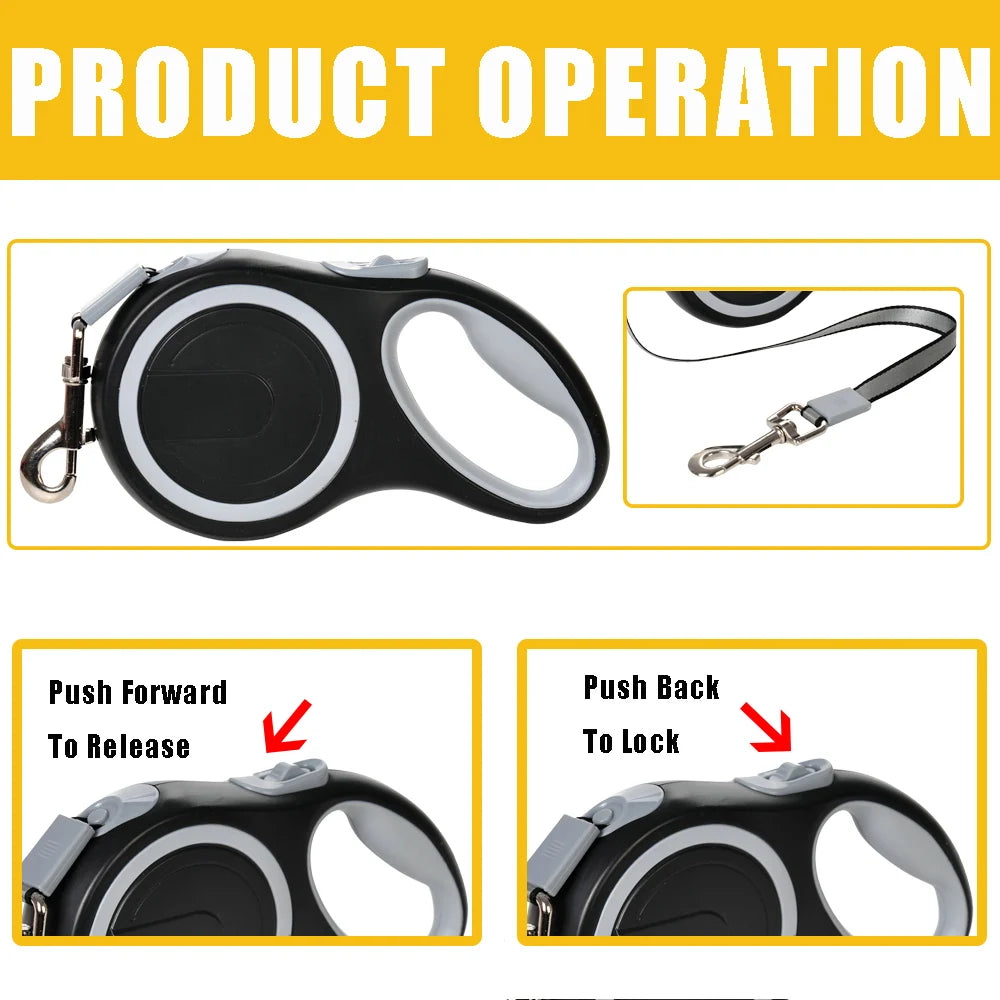 5 Meters 8 Meter Retractable Dog Leash For Small Big Dogs Outdoor Hiking Puppy Nylon Traction Belt Golden Retriever Pet Supplies