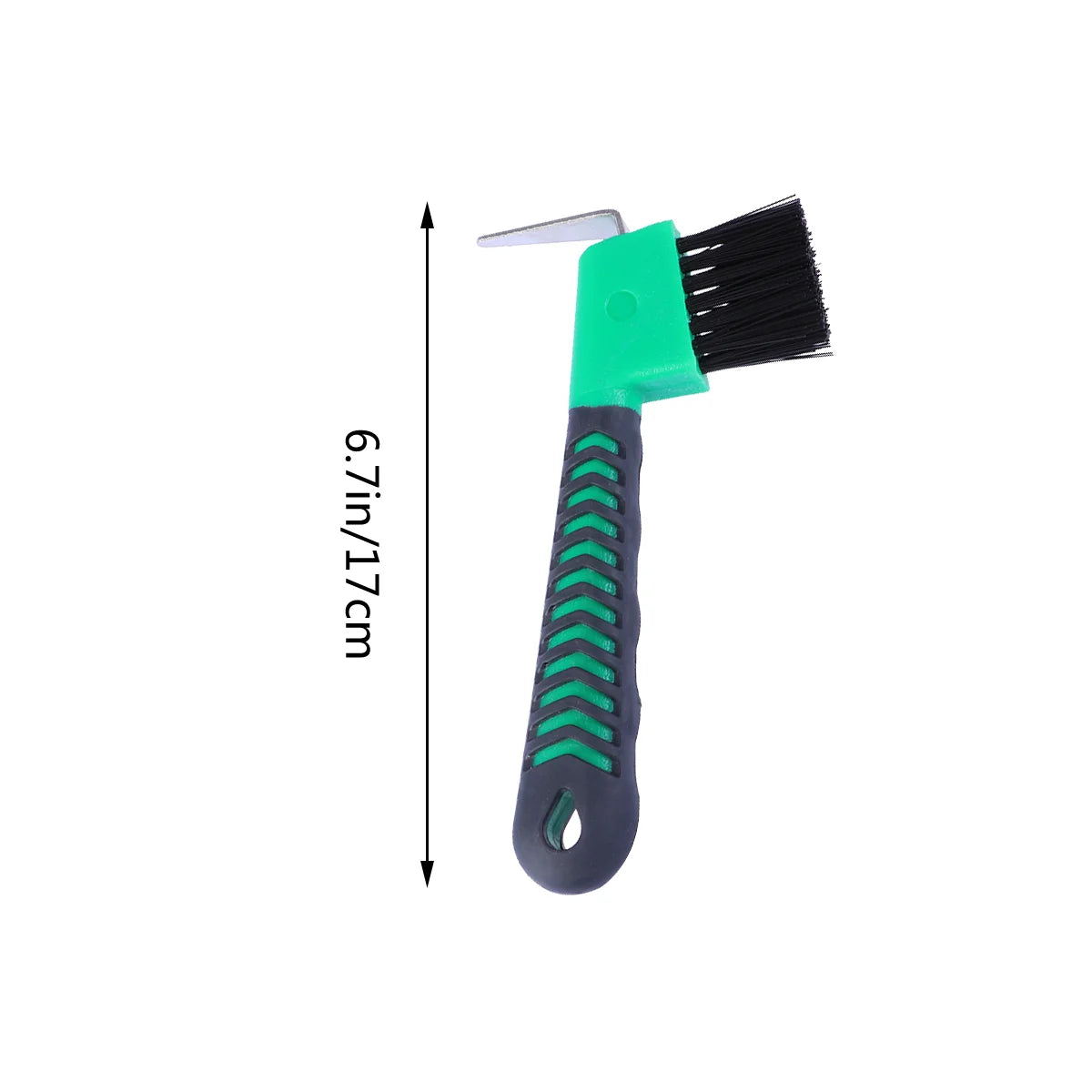 Stainless Steel Hoof Pick With Brush Handle For Horse Grooming And Hoof Care 1 Piece