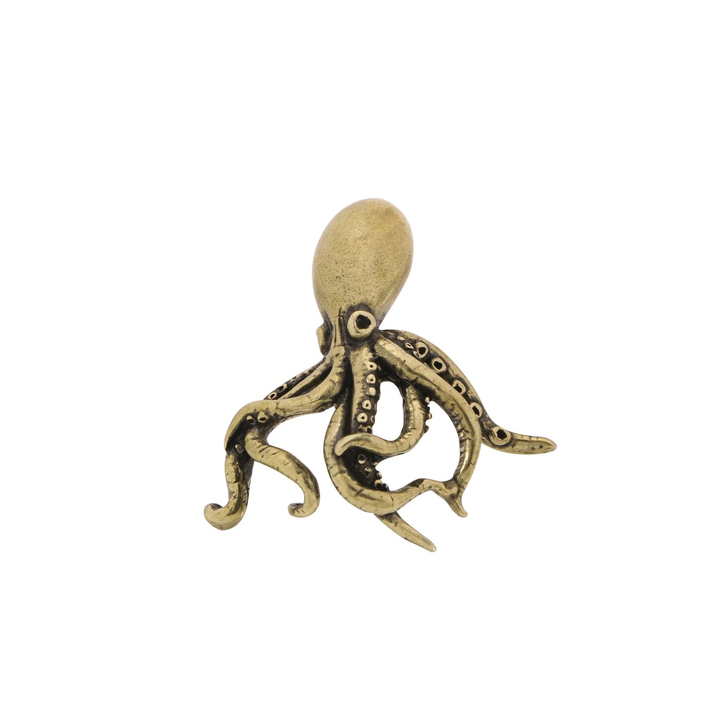 Brass Retro Octopus Cuttlefish Creative Marine Organism Office Desktop Ornament Accessories Small Tea Pet  Souvenir Gifts