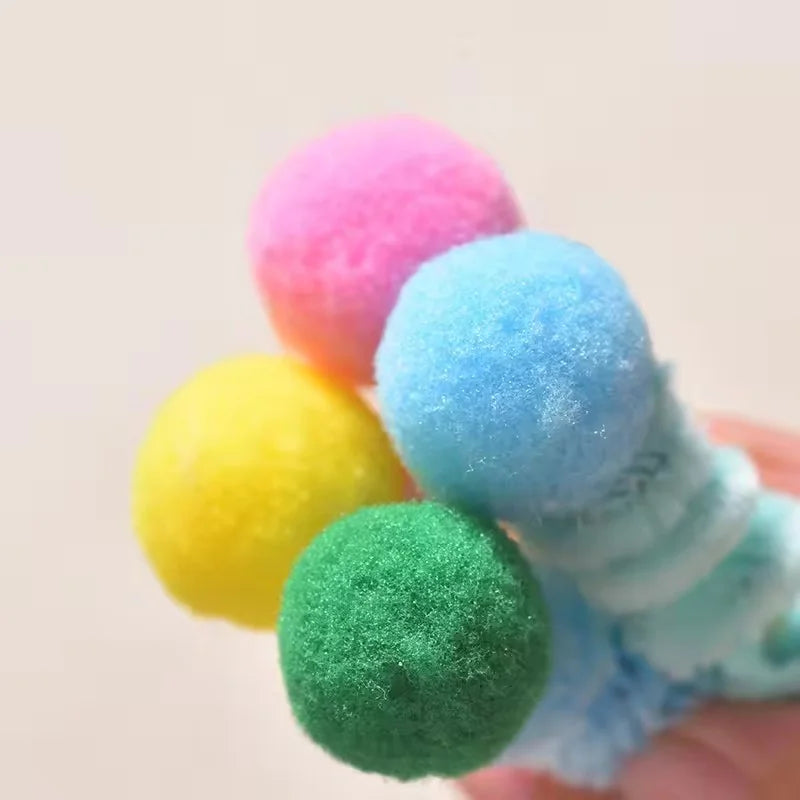 4Pcs Cat Spring Toys Interactive Pet Toys for Cats Colorful Random Color Designed for Cats' Solo Play, Relieves Boredom Feline