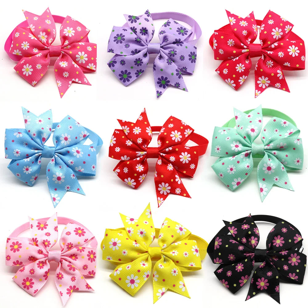 50/100pcs Spring Pet Supplies Cat Pet Dog Bow Tie Small Dog Bowties Nekties Dog Grooming Accessories Samll-Middle Dog Products