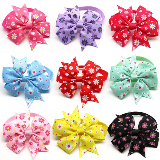 50/100pcs Spring Pet Supplies Cat Pet Dog Bow Tie Small Dog Bowties Nekties Dog Grooming Accessories Samll-Middle Dog Products