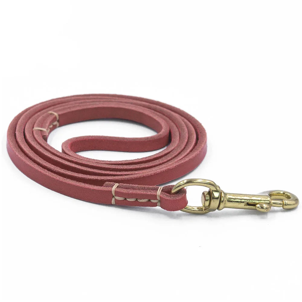 Premium Genuine Leather Dog Leash Dual Length For Versatile Walks And Everyday Comfort