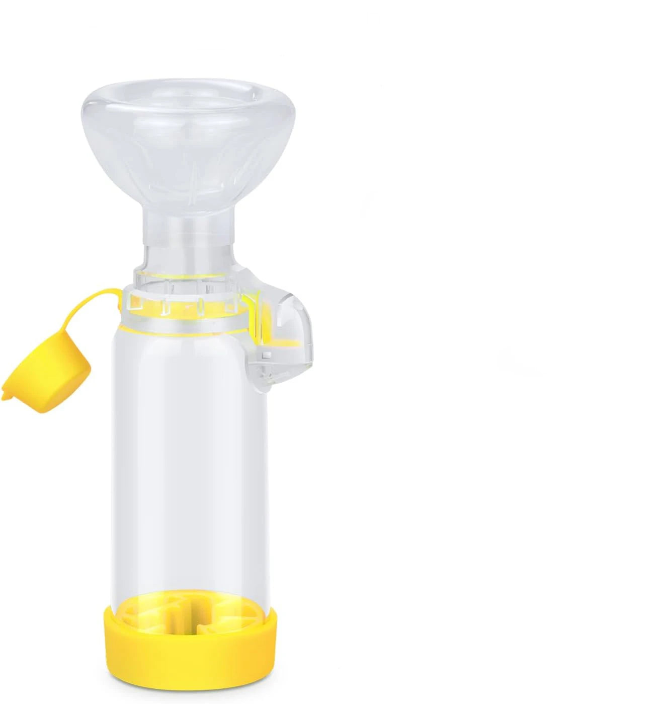 Pet free-space chamber, cat or dog nebulizer, handheld spacer for drug administration to pets(yellow)