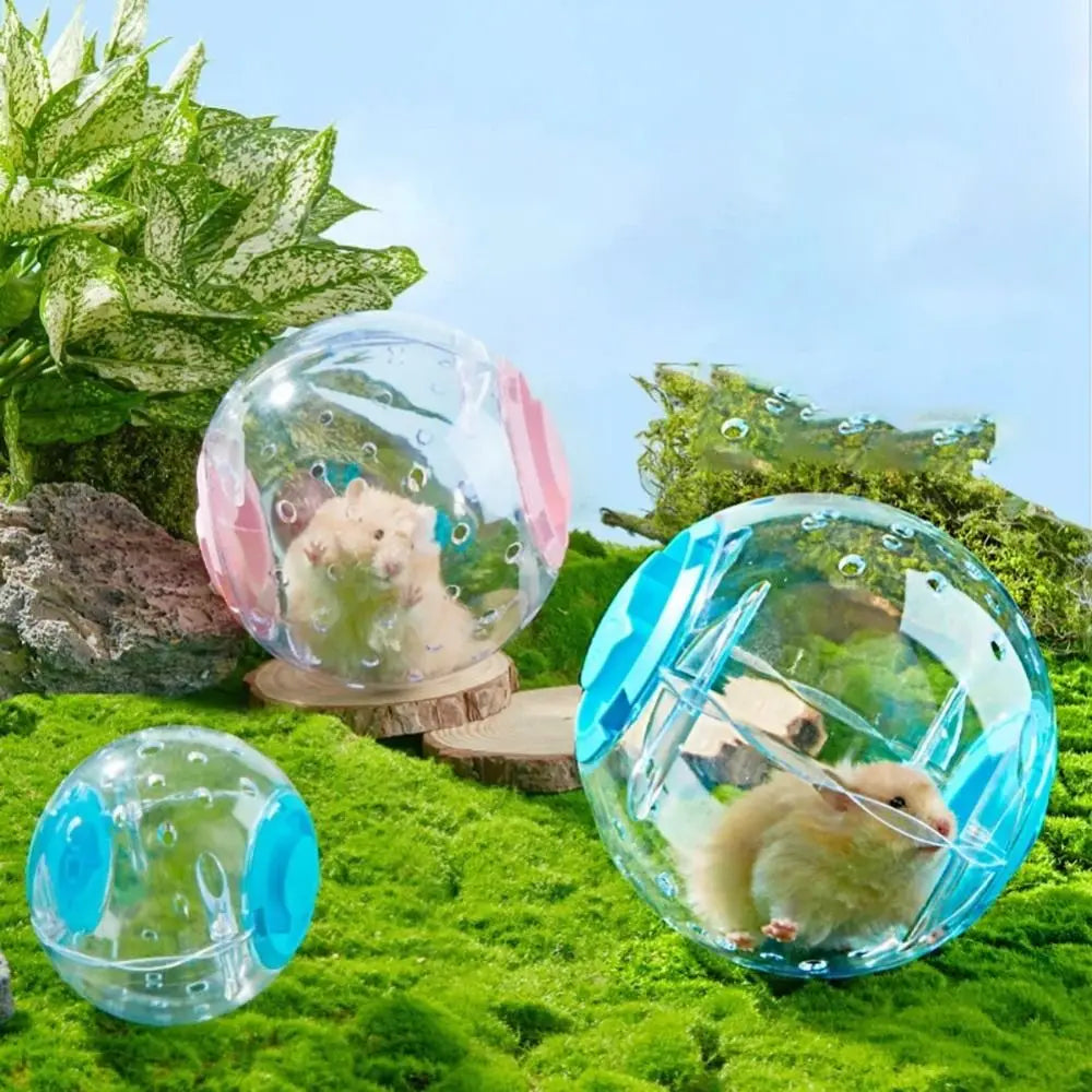 New 14cm/18cm Hamster Exercise Ball Traction Rope Transparent Running Ball Multi Purpose Multi-function Pet Supplies