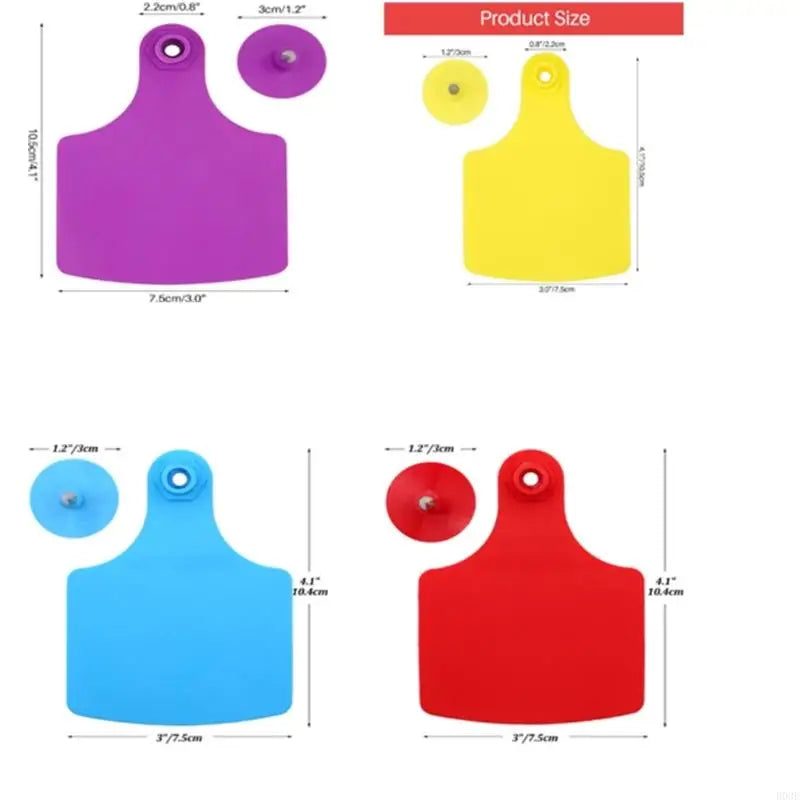 100 Count Livestock Identification Markers Large Size Blank Labels For Farm Animals Including Bovines Sheep And Swine B03E