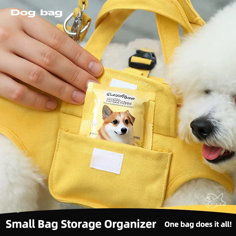 HOOPET Dog Carrier Sling,Hands-Free Chest Pet Carrier,Lightweight FoldableTote with Built-in Leash,Breathable Mesh for Small Dog