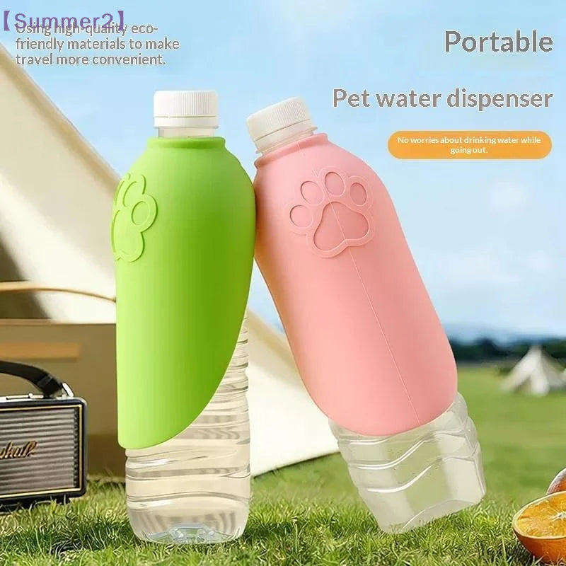 Silicone Leakproof Pets Travel Water Dispenser Portable Pet Feeder Outdoor Drinking Bowl Durable Puppy Cat Walking Supplies{S}
