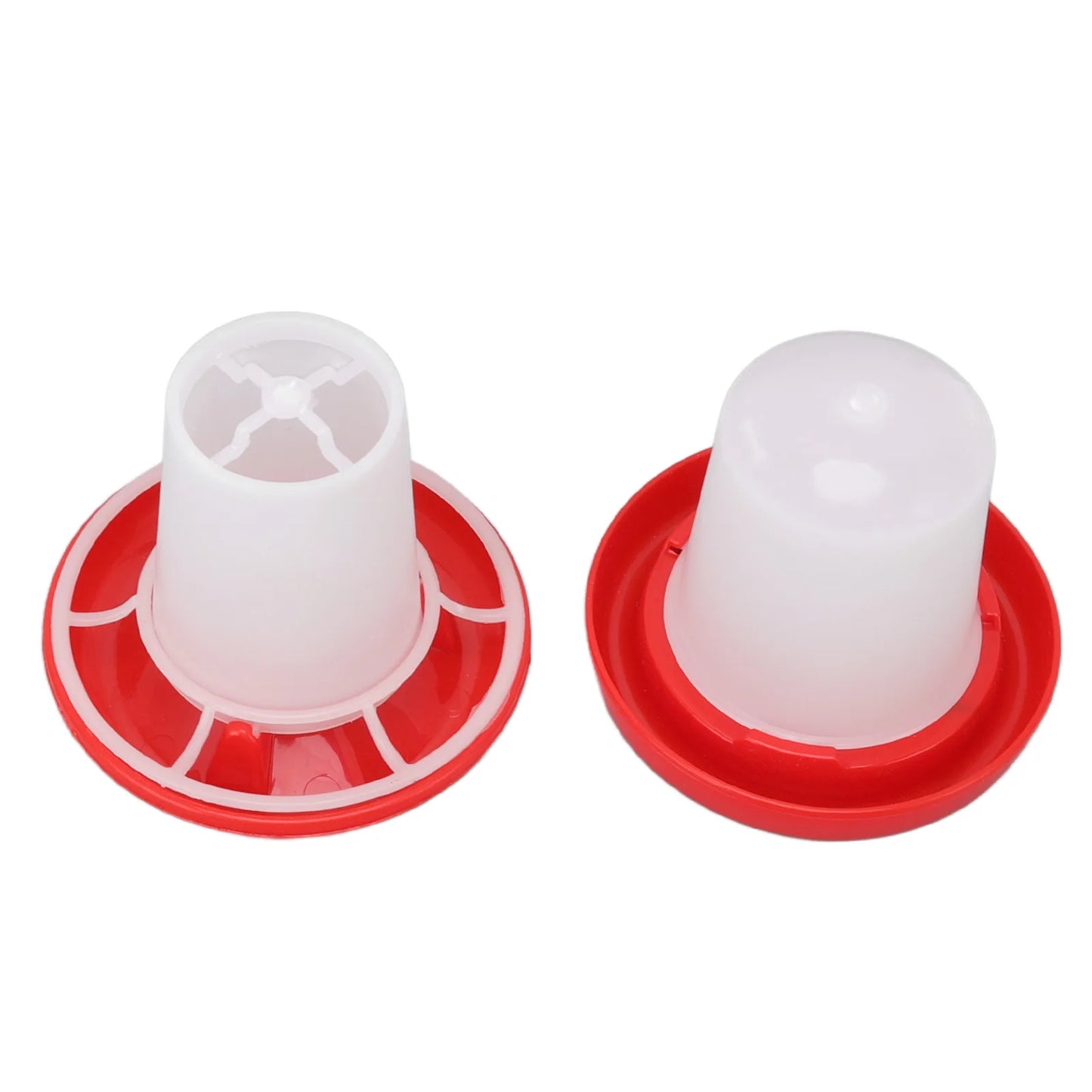 Chick Feeder and Waterer Kit Plastic Rotary Sleeve Design Automatic Feeding and Watering Bucket for Pigeons Chicks Poultry