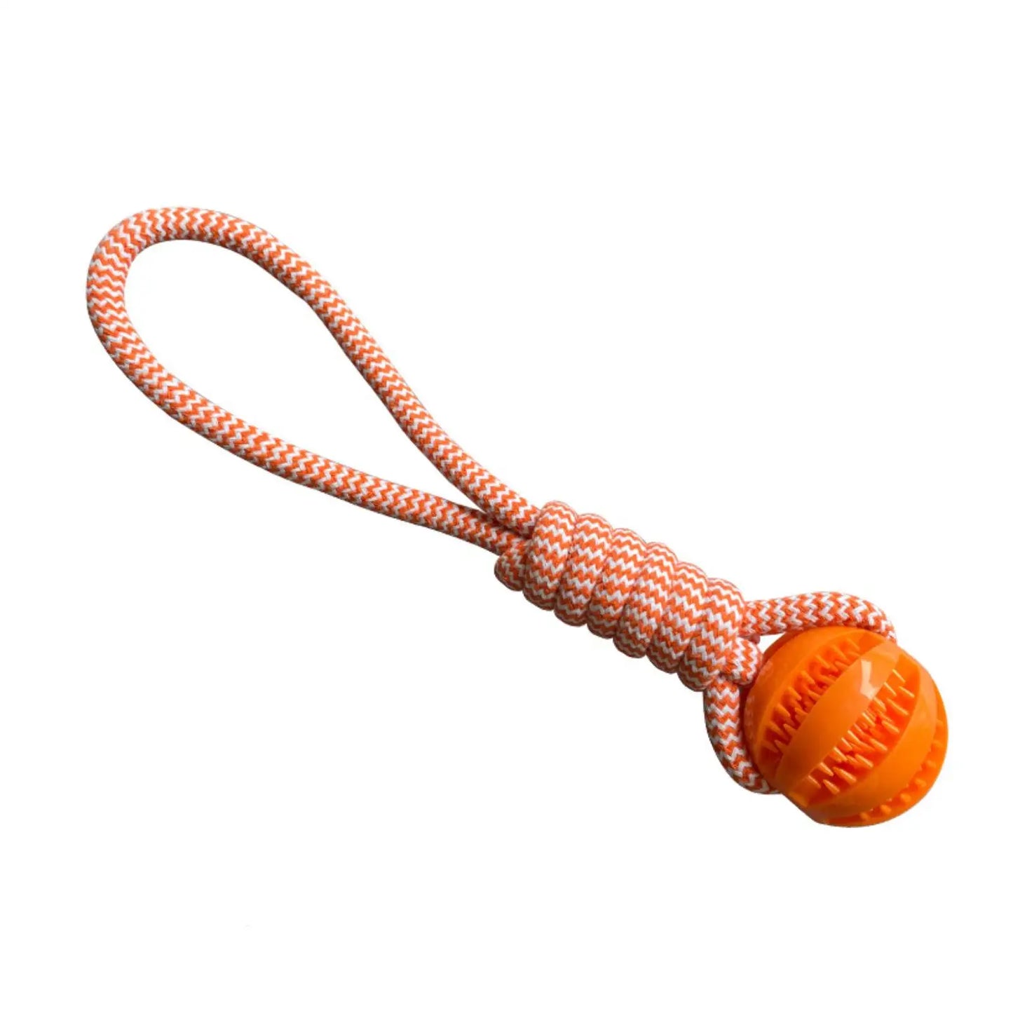 Interactive Dog Treat Ball with Rope