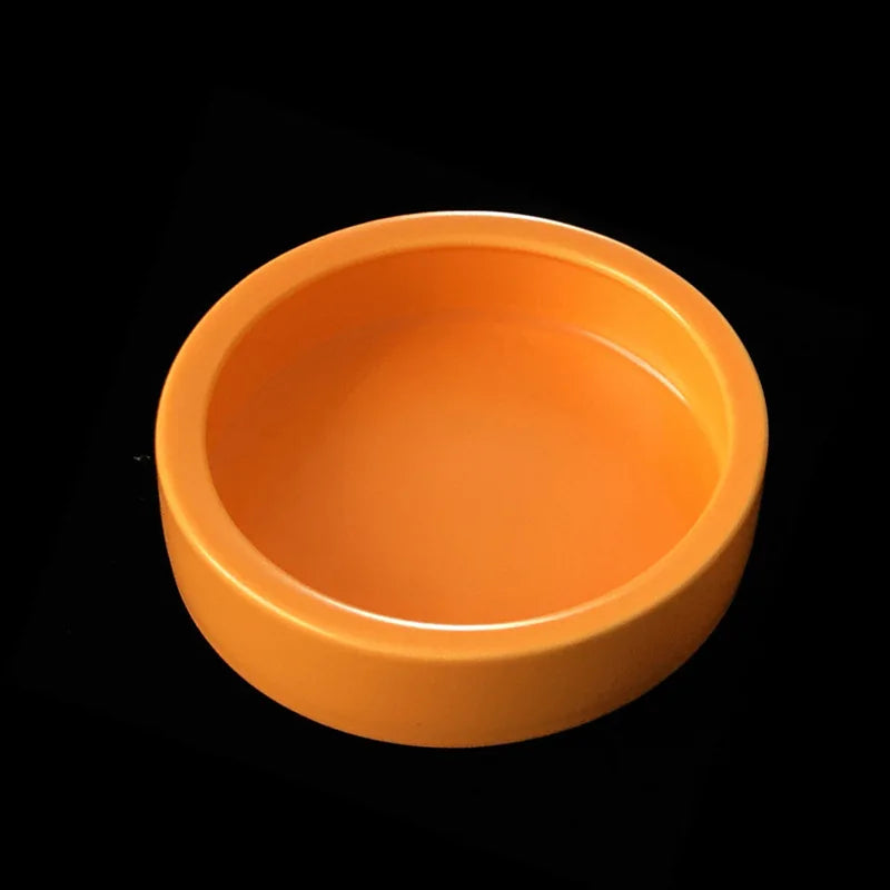 Reptile Water Food Bowl Worm Dish Ceramic Pet Bowls Anti-Escape Mini Reptile Mealworms Bowl for Lizard Bearded Dragon