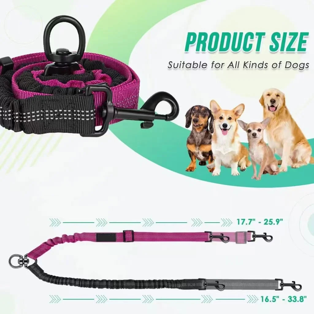 Title (SEO, ≤60 chars): Dual Dog Leash Attachment Elastic Coupler For Two Dogs
