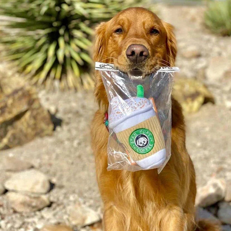 Chewing and Squeaking Dog Toys Pet Dogs and Cats Plush Coffee Cups Durable Interactive Pet Teeth Grinding Toys Dog Accessories