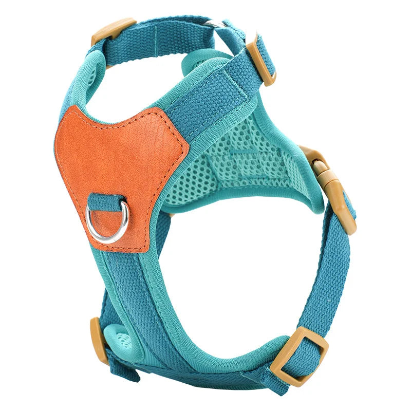 OODUDUOO Dog Harness Adjustable Pet Harness Vest For Small Medium Dogs Pet Chest Strap French Bulldog Puppy Chihuahua Leash Set