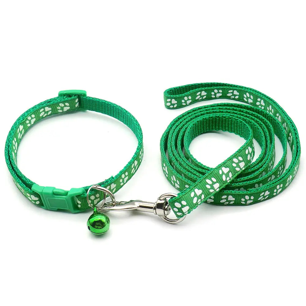 1pc Cute Dog Leash and Collar Set 1.2M for Puppy Cat Traction Rope Dog Collar Harness Durable Walking Pet Supplies Anti-lost