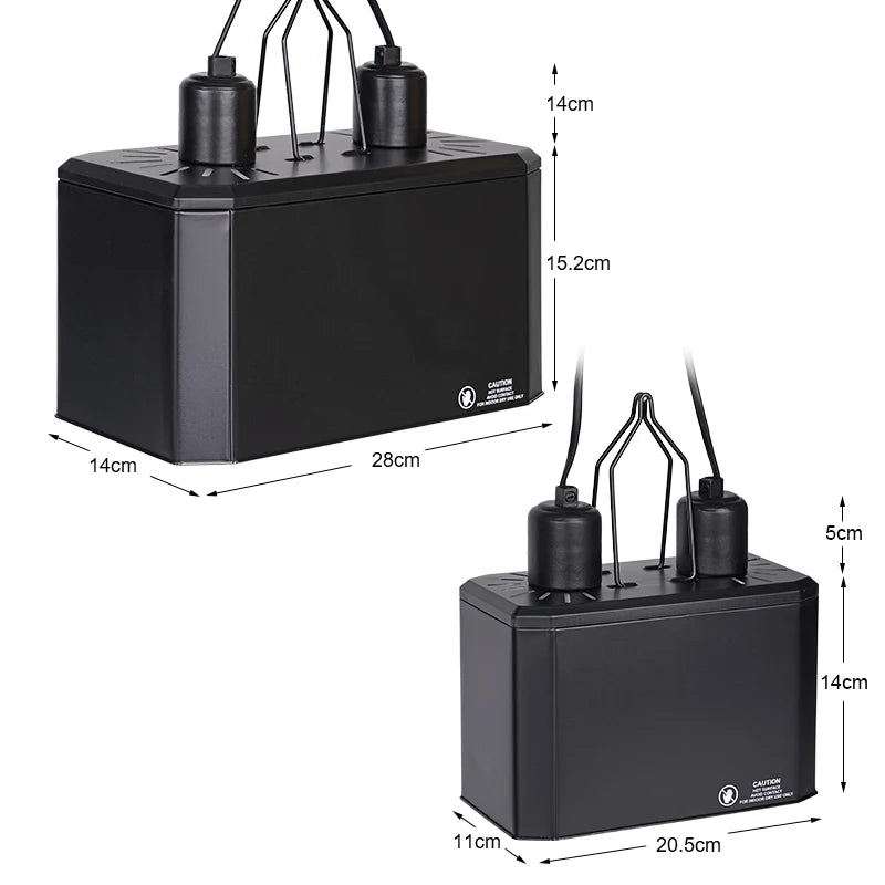 Reptile Accessories One-piece Double Lampshade Reflective Thermal Insulation Heating Lampshade for Lizards Turtle Snakes Spiders