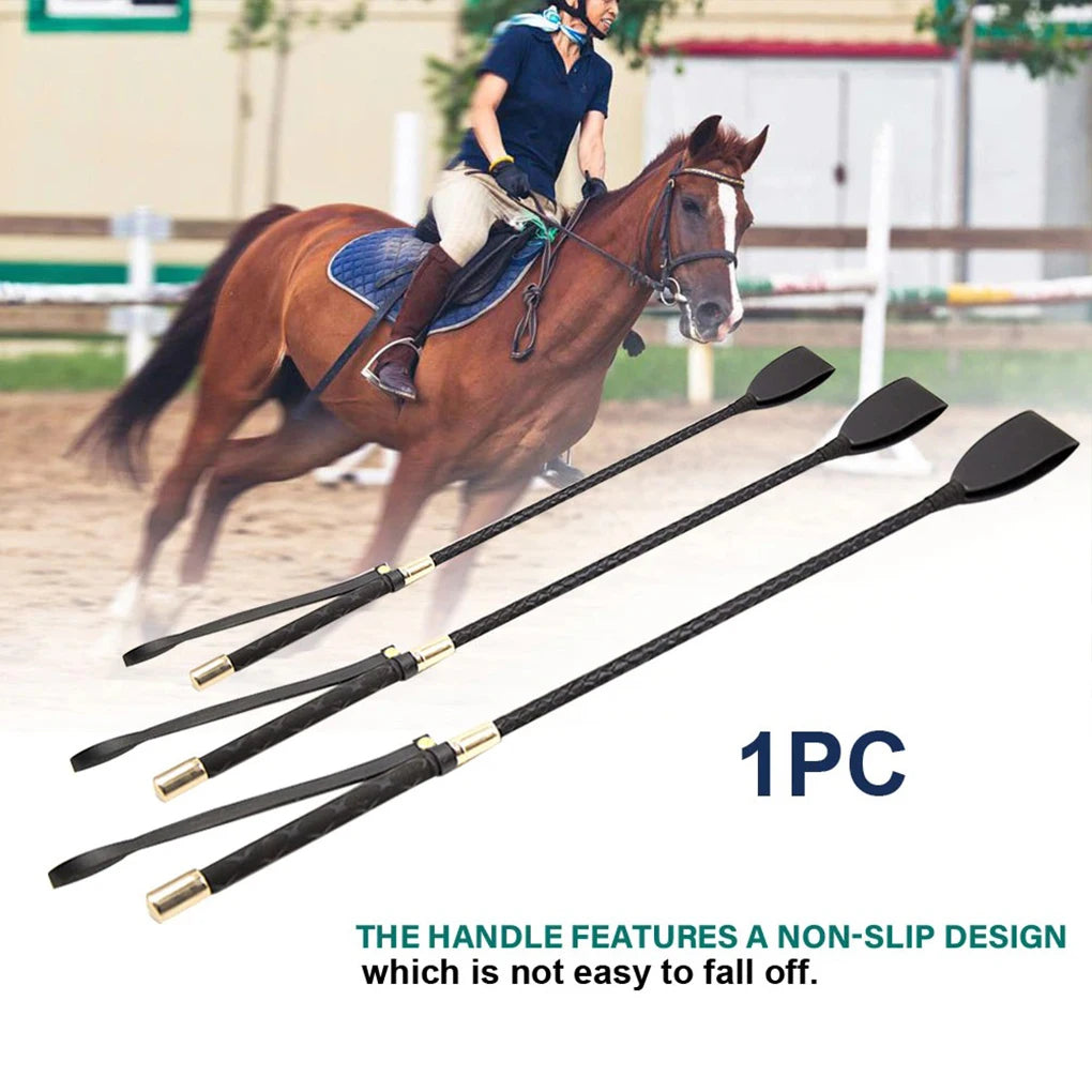 45/54cm Riding Equestrian Whip Training Lash PU Leather Anti-slip Portable Learning Accessory Outdoor Racing Performance