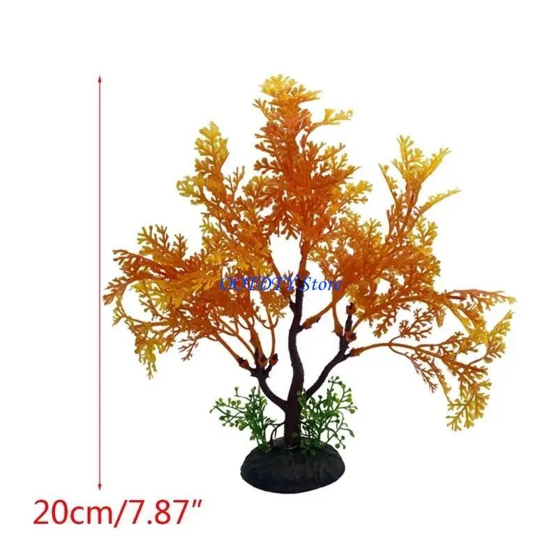 367A Aquarium Plants Artificial Fish for Tank Decorations Underwater Small Tree Plant