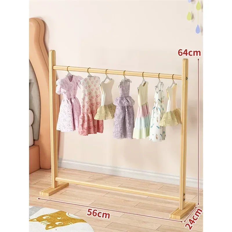 Solid Wood Pet Floor Coat Rack Wardrobe With Nine Hooks For Dogs And Cats Modern Living Room Storage Organizer