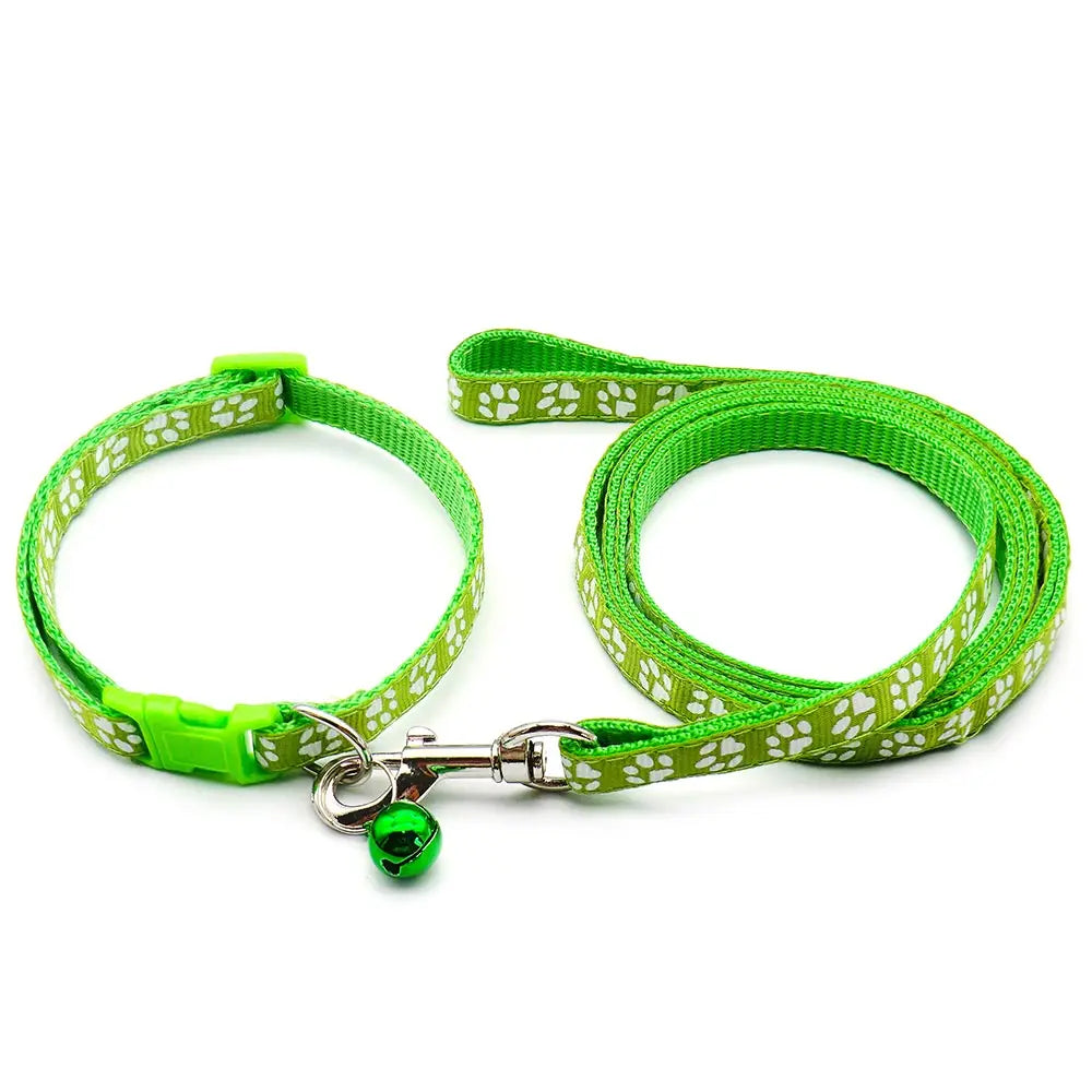 1pc Cute Dog Leash and Collar Set 1.2M for Puppy Cat Traction Rope Dog Collar Harness Durable Walking Pet Supplies Anti-lost