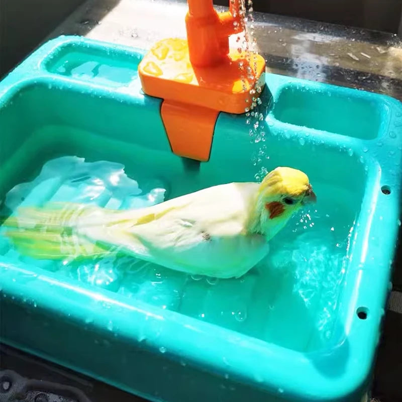 1PC Parrot Shower Pet Bird Bath Cage Basin Parrot Bath Basin Parrot Shower Bowl Birds Accessories Parrot Toy Bird Bathtub