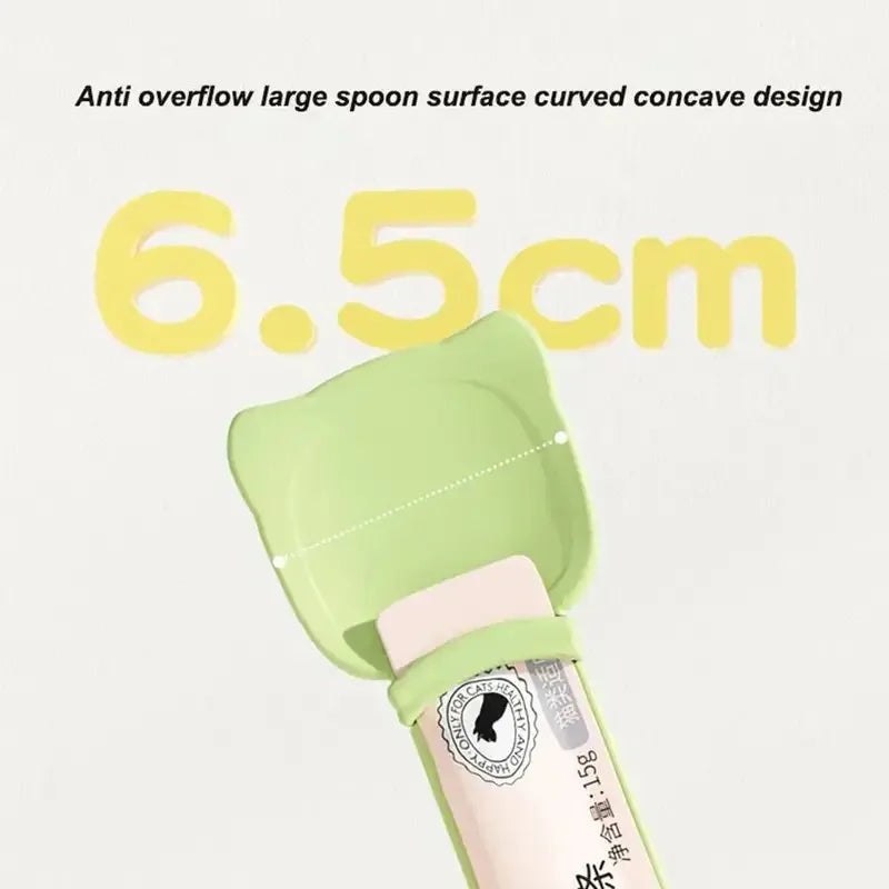 Pet Feed Spoon Food Scoop Cat Strip Squeezer Feeder Dispenser Indoors Puppy Kitten Snack Liquid Food Scoop Kitty Pet Supplies