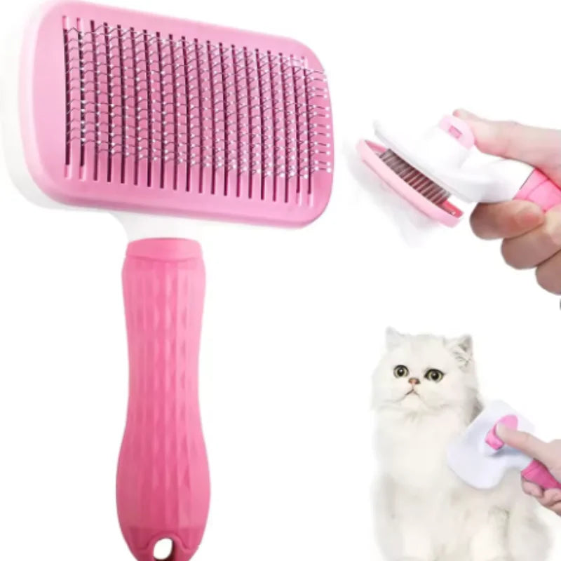 Pet Dog Brush Cat Comb Self Cleaning Pet Hair Remover For Dogs Cats Grooming Tools Pets Dematting Comb Pet Grooming Accessories