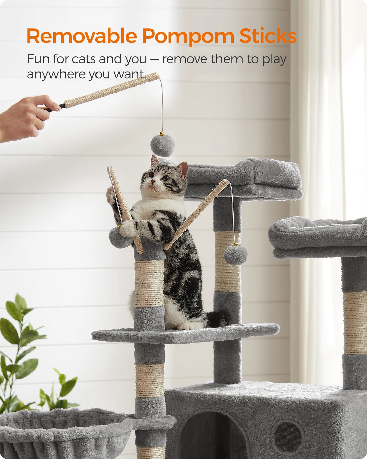 Title (SEO, ≤40 chars): Feandrea XL Cat Tree Cave 5 Levels