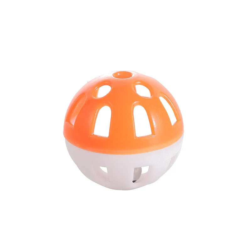 Random Colorful Bird Jingle Bell Plastic Balls Interactive Funny Plastic Jingle Ball Kitten Training Toy Pet Toy Accessory